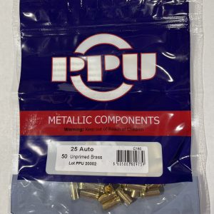 .25 ACP New Prvi Partizan Brass 50ct