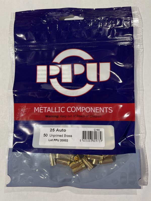 .25 ACP New Prvi Partizan Brass 50ct